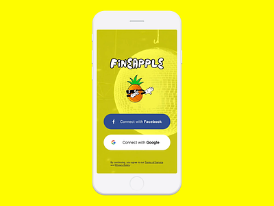 Fineapple_Sign up app prototype ui