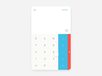 Calculator app prototype ui