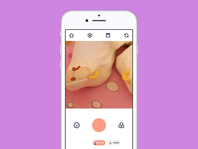 Babygram album app camera prototype ui