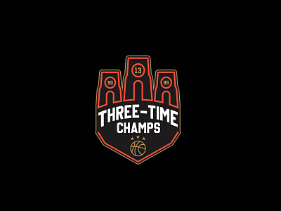 Three-Time Champs branding design font hand lettering lettering logo