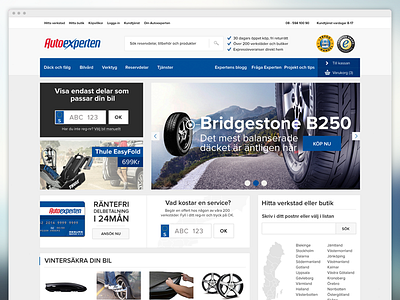 Autoexperten e-commerce site