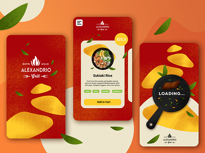 Grill Restaurant Food Mobile App dailyui figma homepage illustrate illustration illustrations photoshop ui uiux web design