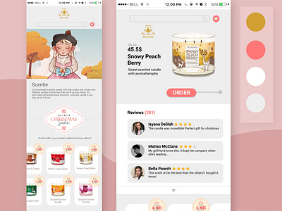 Scent Candle UI Design for Mobile