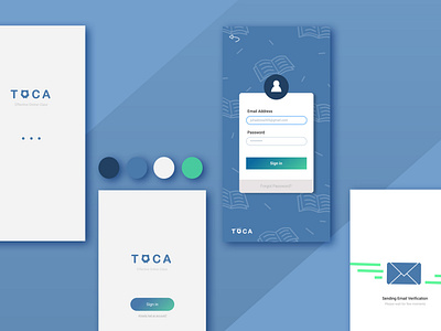 UI Design : TOCA Loading & Login Screen app design branding dailyui figma figmadesign illustrate ios ui uiux vector web design