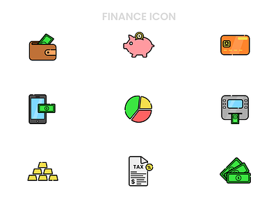 Finance Icon branding dailyui design figma icon icon design icon set icondesign icons icons pack iconset illustrate illustration landingpage ui uiux vector web design