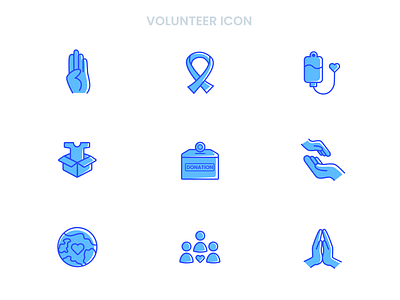 Volunteer Icon Pack dailyui design figma figmadesign icon icon design icon set icon style icons icons pack illustrate ui uiux vector volunteer volunteer icon volunteering web design