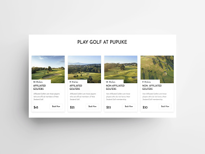 Pricing Page for Pupuke Golf Club design skyrocket skyrocket design studio skyrocket new zealand ui website website design website design company