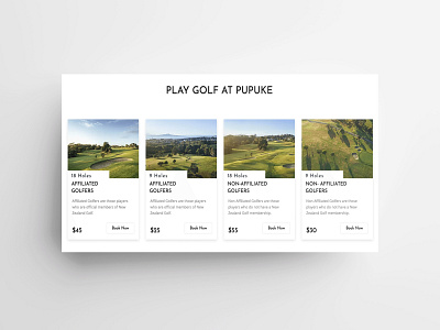 Pricing Page for Pupuke Golf Club