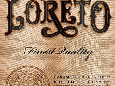 Loreto illustration label lettering package tequila type typography