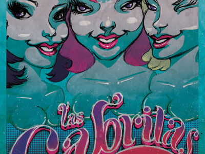 Las Cabritas illustration lettering poster type typography vintage