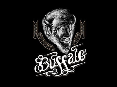 Buffalo brand branding buffalo identity illustration lettering logo logotype music rock type typography
