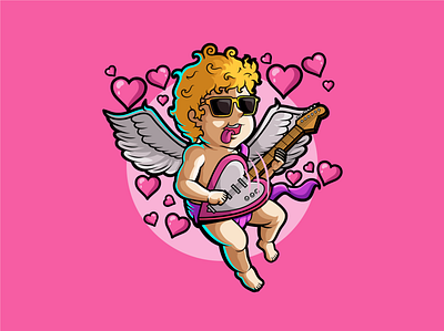 cupido 2dillustration adobe art character characterdesign design illustration illustrator logo love lovely mascot pink vector vectorart