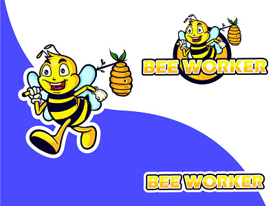 bee worker 2dillustration animation branding character characterdesign design graphic design illustration logo mascotlogo vector