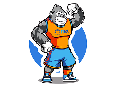 Mascot logo Itex 2dillustration branding character characterdesign design illustration monkey sport vector