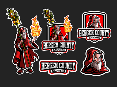 Bergen county baggers Pack 2dillustration branding character characterdesign design esportlogo illustration logo mascotlogo sportlogo vector