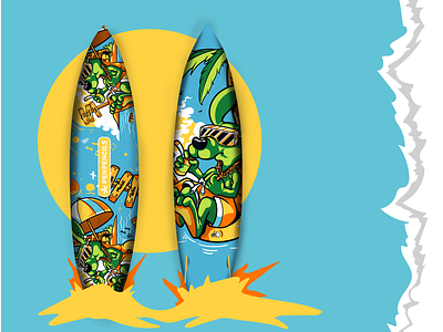 surfboard illustrattn apparel beach character characterdesign fresh illustration sun surf surfer surfing vector