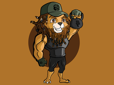 crossfit lion character character characterdesign crossfit fit illustration mascotlogo vector