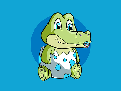 baby alligator 2dillustration cartoon character characterdesign design illustration logo mascotlogo vector