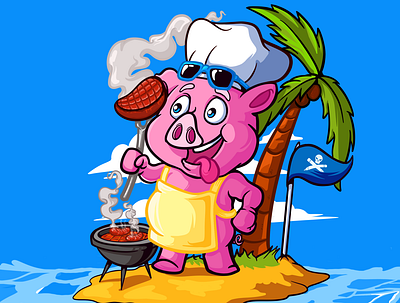 summer grill 2dillustration cartoon character characterdesign design illustration vector