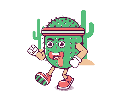 Cactus character design 2dillustration character characterdesign draw illustration drawing flat vector vectorillustration