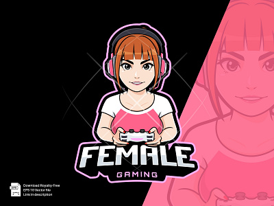 Gamer Girl - Esport Mascot Logo