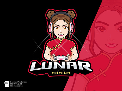 Lunar Gaming - Esport Mascot Logo