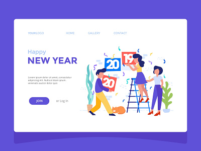 Happy New Year Landing Page