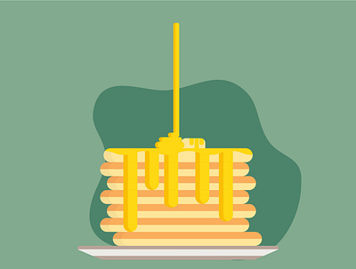 Pan Cake Flat Design design flat illustration minimal