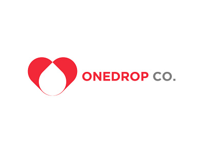 One Drop Co. branding design flat illustration logo minimal