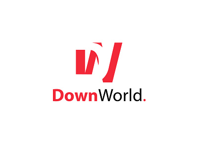 Down World branding design flat illustration logo minimal