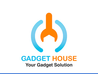Gadget House branding design flat illustration logo