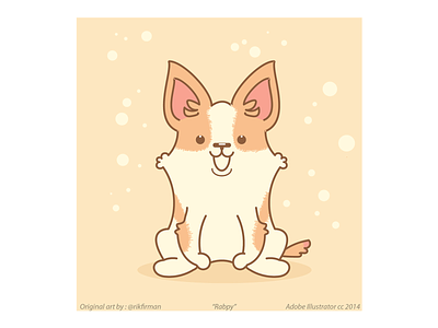 Rabbit x Puppy Illustration design flat illustration