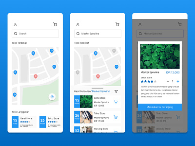 Nearby Store app illustration ui ux