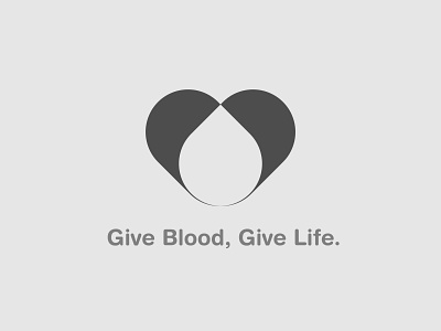 Give Blood, Give Life. Logo Inspiration by rikfiman branding design flat logo typography