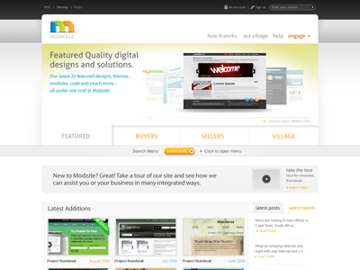 Modzzle Home Page (top) home page homepage modzzle web site website