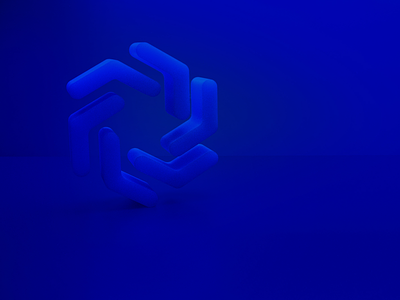 Icon Treynet 3d blue branding logo render treynet ui