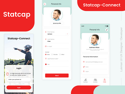 Login profile (Statcap-App) app clean design ui ux web website
