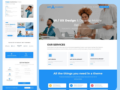 website landing page design templates animation app branding clean design graphic design ui ux web website