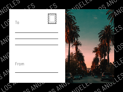 Los Angeles PostCard california dribbbleweeklywarmup losangeles postcard travel