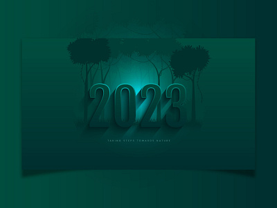 2023 New Year - Forest 2023 branding design forest graphic design happy new year holiday illustration illustrator nature theme ui