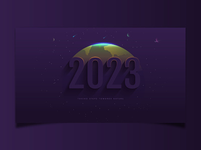 2023 New Year - Space 2023 new year branding design graphics design happy new year illustration illustrator nature sky space ui website design