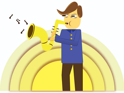 Lazy Performer - Trumpet Artist character design characters graphics design illustration illustrator