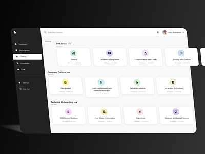 LMS Course Catalog catalog experience design lms product design training ui