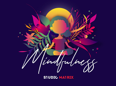 Mindfulness application art creating design illustration mindfulness rvmatrix studiomatrix vector