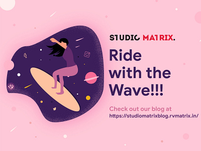 Lets Ride the Wave. art blog branding design illustration illustrator marketing rvmatrix studiomatrix vector