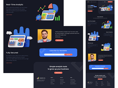 3D Landing Page a Business bwa 3d uiux design idn