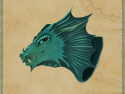 Dragon 2d art character design digital art dragon fantasy art