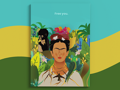 Frida Kahlo adobe illustrator adobe illustrator cc artwork fridakahlo graphic design illustration illustration art illustration digital illustrations illustrator illustrator design vector vector illustration visual art