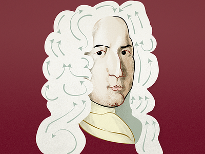 Jacob Bernoulli adobe illustrator adobe photoshop cartoon illustration mathematics portrait
