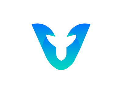 V Plane Logo Design